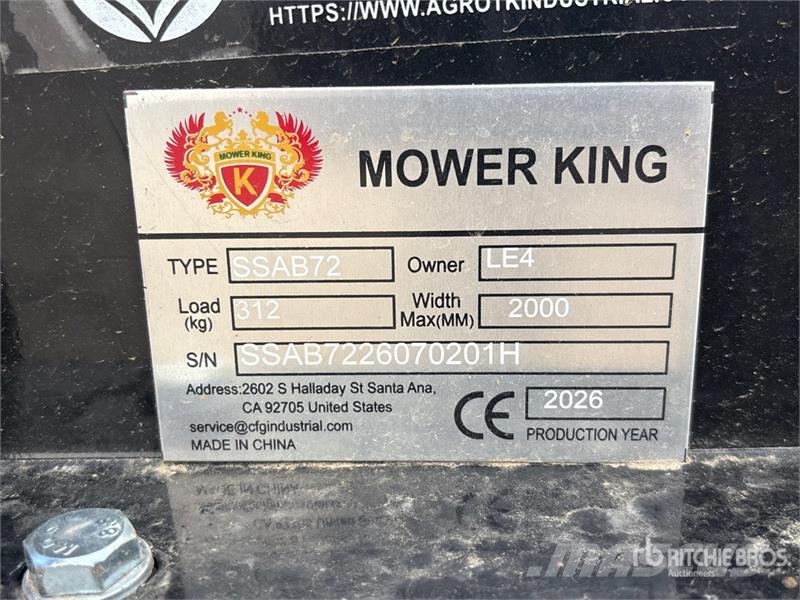 Mower King SSAB72 72 in Skid Steer Broom (Unused) Süpürgeler