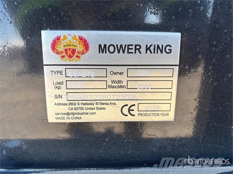 Mower King SSAB72 72 in Skid Steer Broom (Unused) Ψήκτρες