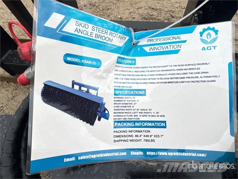 Mower King SSAB72 72 in Skid Steer Broom (Unused) Süpürgeler
