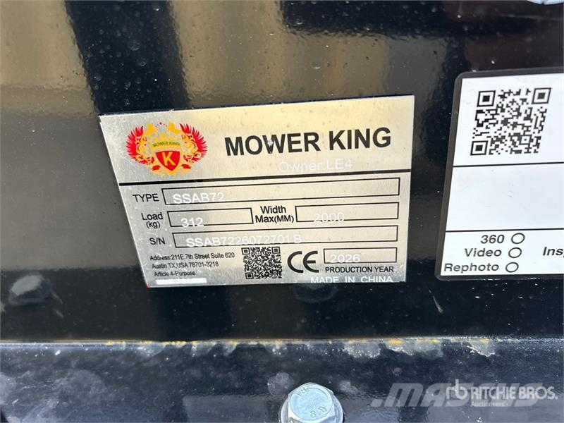 Mower King SSAB72 72 in Skid Steer Broom (Unused) Brushes