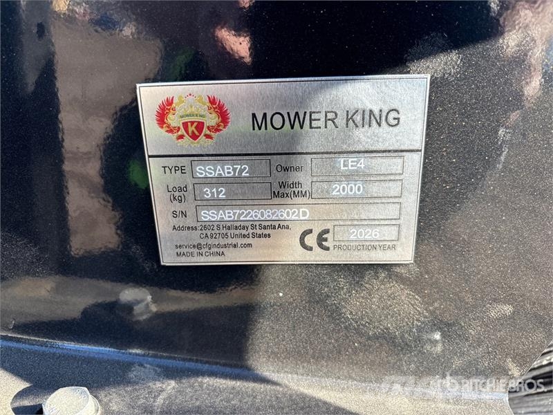 Mower King SSAB72 72 in Skid Steer Broom (Unused) Brushes