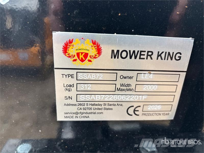 Mower King SSAB72 72 in Skid Steer Broom (Unused) Süpürgeler
