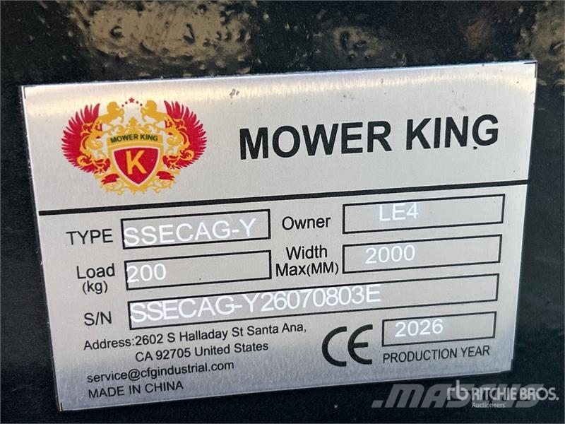 Mower King SSECAG-Y 38 in Skid Steer Auger (Unused Drills