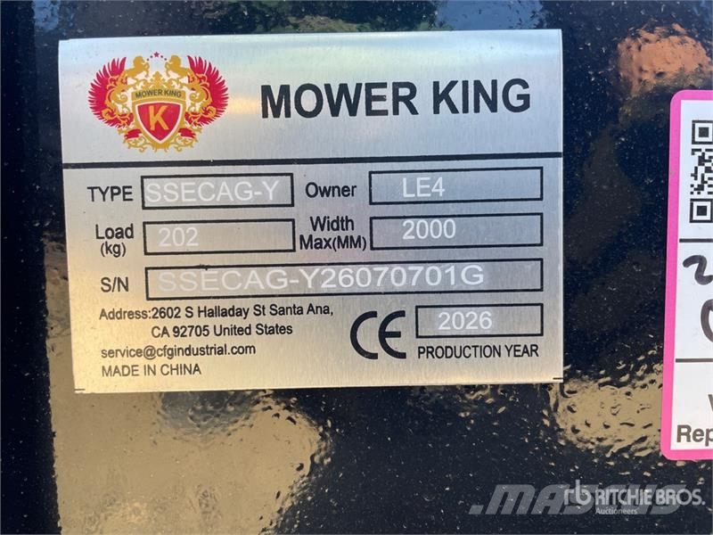 Mower King SSECAG-Y Skid Steer Auger (Unused) Perfuradoras