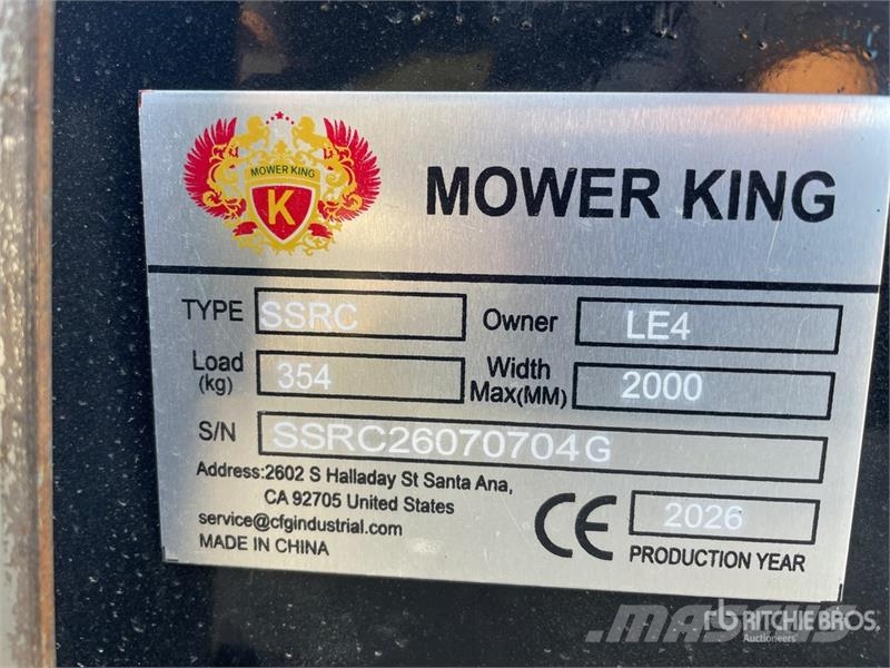 Mower King SSRC 72 in Skid Steer Brush Cutter (Unu Cortadores de relva montados e rebocados