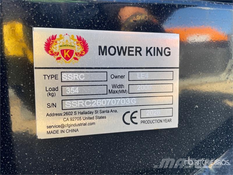 Mower King SSRC 72 in Skid Steer Brush Cutter (Unu Cortadores de relva montados e rebocados
