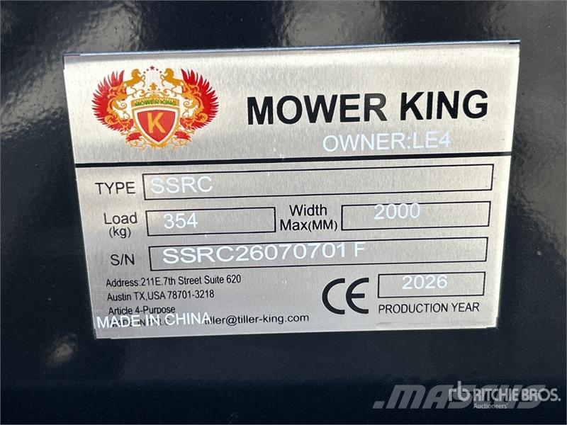 Mower King SSRC 72 in Skid Steer Brush Cutter (Unu 牽引式モア/芝刈り機