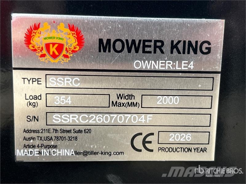 Mower King SSRC 72 in Skid Steer Brush Cutter (Unu 牽引式モア/芝刈り機