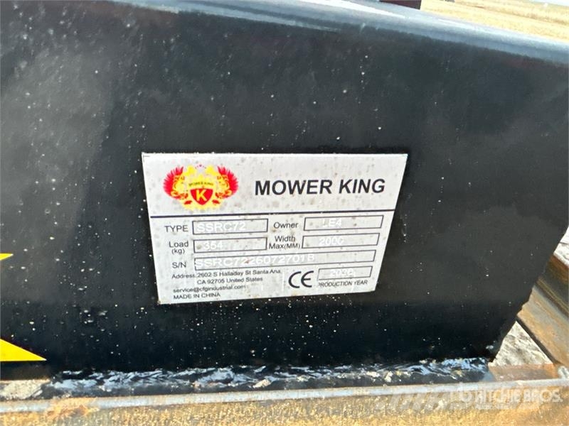 Mower King SSRC 72 in Skid Steer Brush Cutter (Unu Monterade och påhängda gräsklippare
