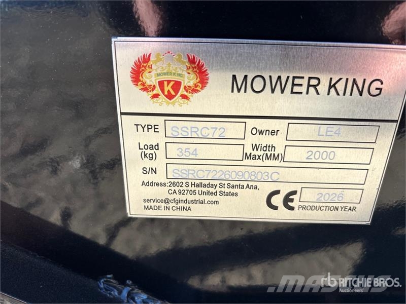 Mower King SSRC72 72 in Skid Steer Brush Cutter (U Priključne in vlečne kosilnice