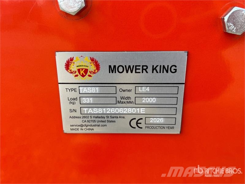 Mower King TAS-81 72 in 2-Point Rotary Tiller (Unu Såbäddsharvar och rototillers