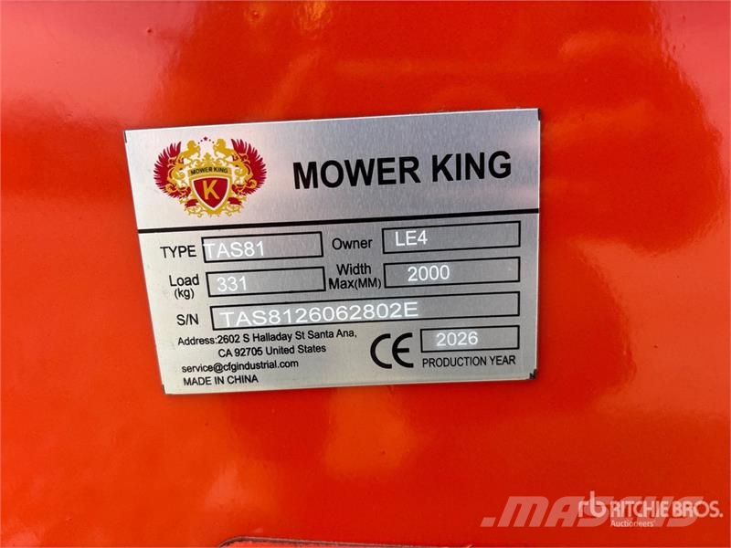 Mower King TAS-81 72 in 2-Point Rotary Tiller (Unu Grades mecânicas e moto-cultivadores