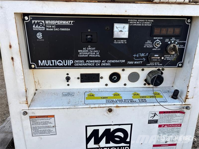 MultiQuip DAC-7000SA 6 kW Skid-Mounted Generator Set Dizel Jeneratörler