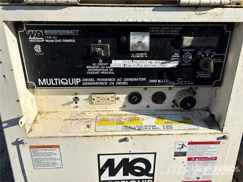 MultiQuip DAC-7000SA 6 kW Skid-Mounted Generator Set Dieselgeneratorer