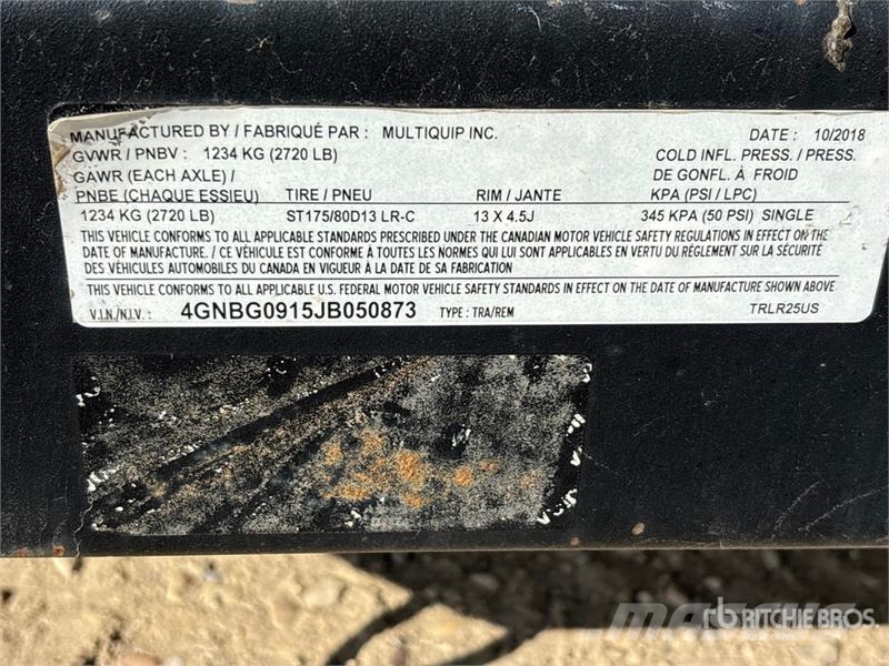 MultiQuip DCA-45SSIU4 20 kW Mobile Generator Set Dieselgeneratorer