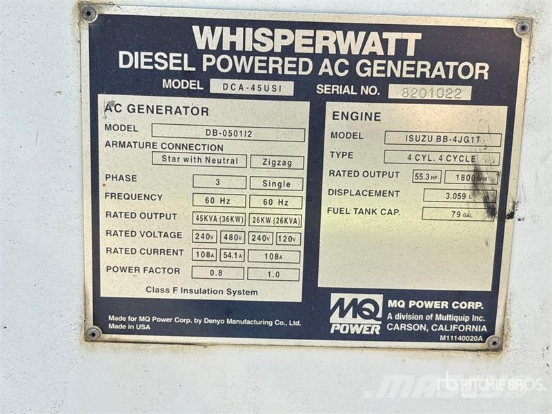 MultiQuip DCA-45USI Dieselgeneratorer