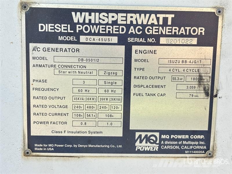MultiQuip DCA-45USI Dieselgeneratorer