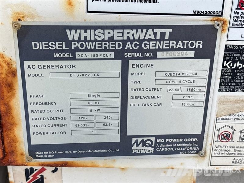 MultiQuip DCA15SPXU4 Diesel Generatoren
