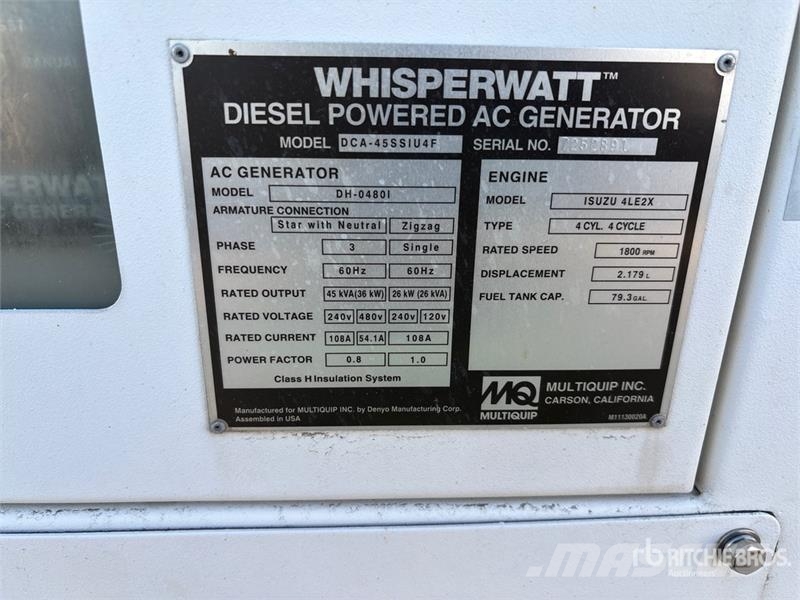 MultiQuip DCA45SSIU4F Diesel Generatoren