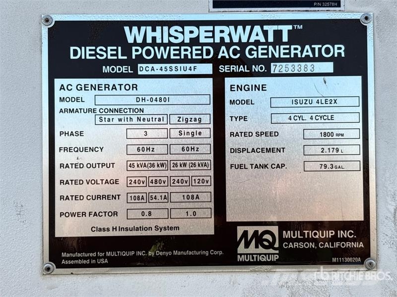 MultiQuip DCA45SSIU4F Dieselgeneratorer