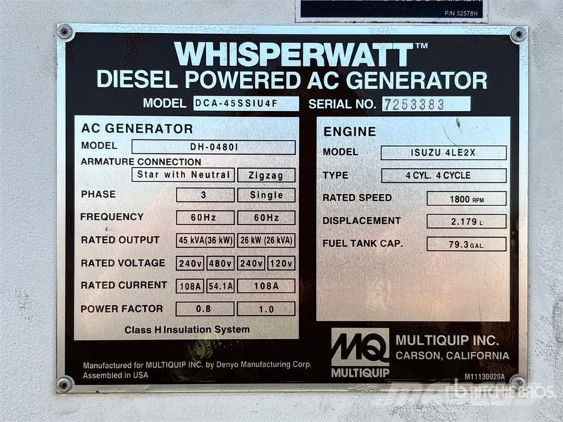 MultiQuip DCA45SSIU4F Dieselgeneratorer