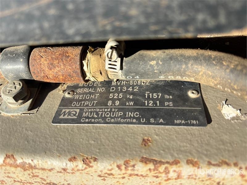 MultiQuip MVH-508DZ Vibratory Plate Compactor Vibrator compactors