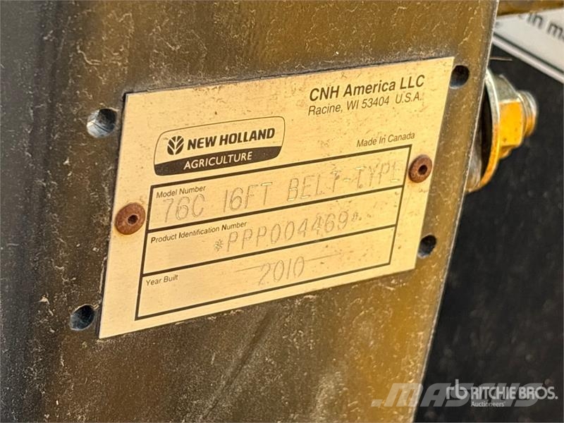 New Holland 76C 16 ft Belt -Type Combine Pickup Header Cabezales de cosechadoras combinadas