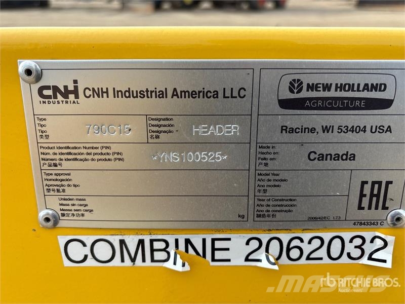 New Holland 790C15 15 ft Combine Pickup Header Testate per mietitrebbie