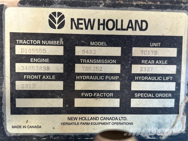 New Holland 9482 Articulated 4WD Tractor ماكينات زراعية - غير ذلك