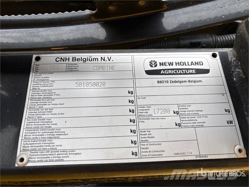 New Holland CX8080 콤바인 수확기