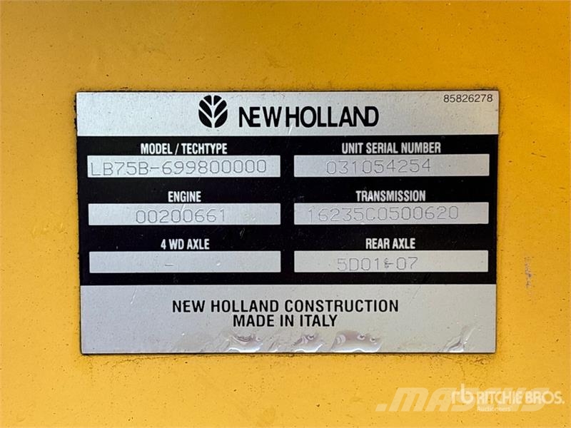 New Holland LB75B لوادر ذات جرافات عكسية
