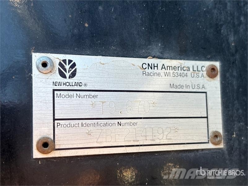 New Holland T9.670 Articulated 4WD Tractor Сельхозтехника - Другие
