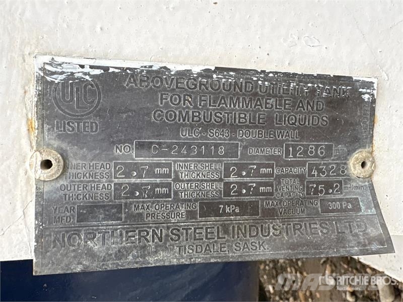 Northern Steel 4328 L Skid Mounted Steel Diesel Fu 연료 및 첨가제 탱크