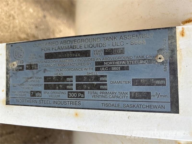 Northern Steel 4328 L Skid Mounted Steel Fuel Tank 연료 및 첨가제 탱크