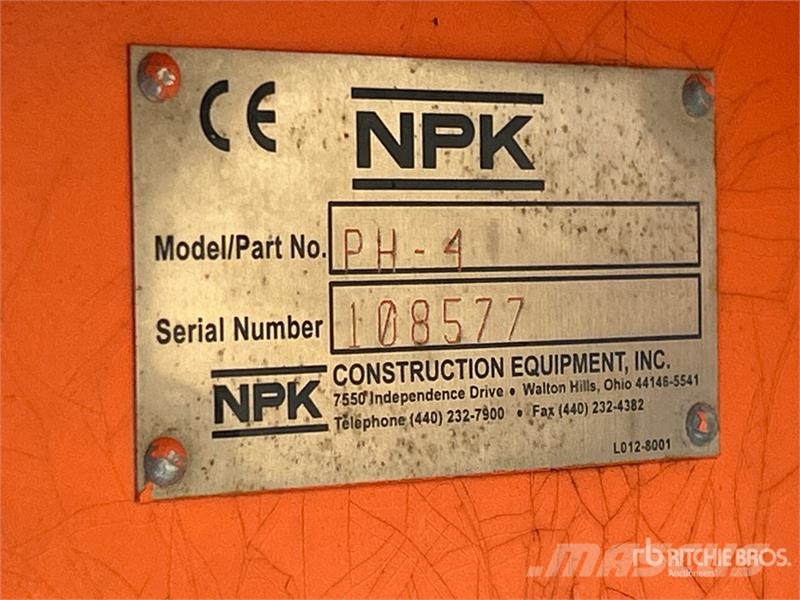 NPK PH4 21 in Q/C Hydraulic Breaker Hidrauliniai kūjai / Trupintuvai