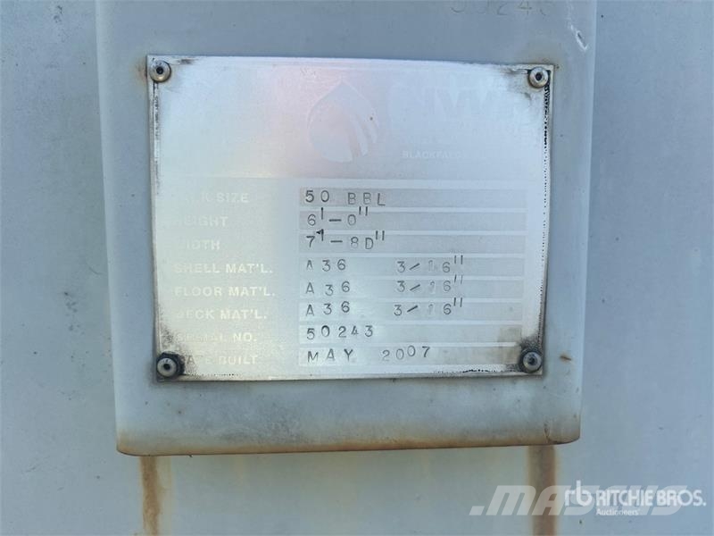  NWP 50 bbl Steel Tank 연료 및 첨가제 탱크