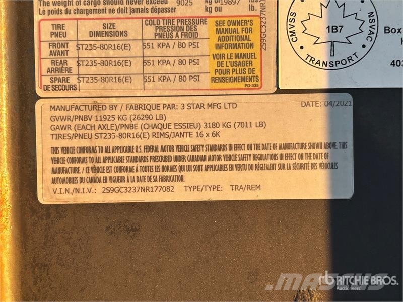 Oasis 31 ft Tri/A Gooseneck Equipment Trailer Biltransporter henger