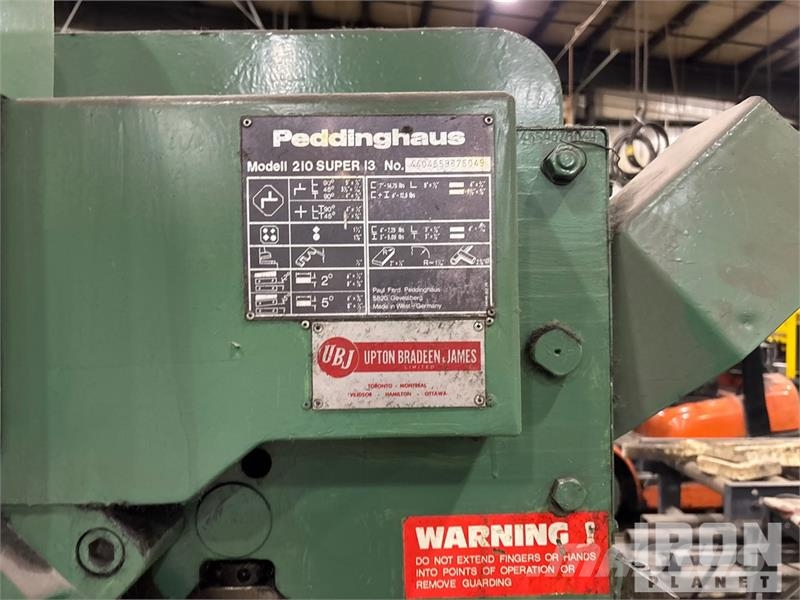 Peddinghaus Model 210 Super 13 Electric Steel Punching Shear Otros
