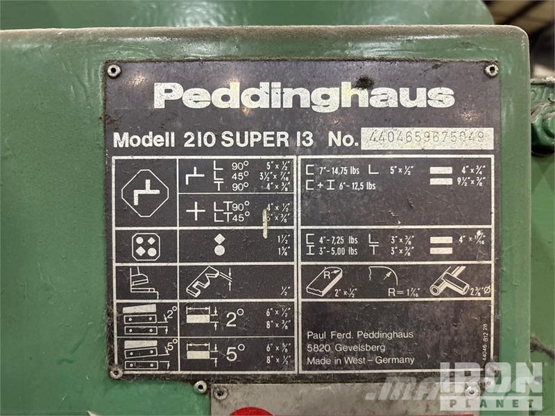 Peddinghaus Model 210 Super 13 Electric Steel Punching Shear Otros