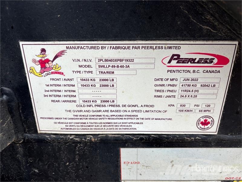 Peerless 32 ft Super B-Train Lead Hayrack Log Trailer مقطورات أشجار