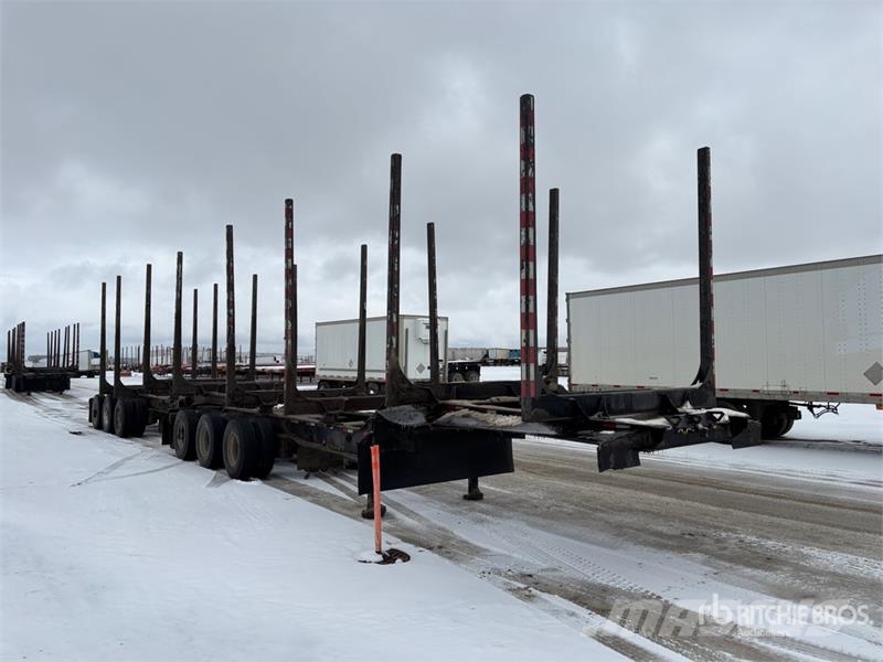 Peerless 33 ft Super B-Train Lead Hayrack Log Trailer Timber trailers