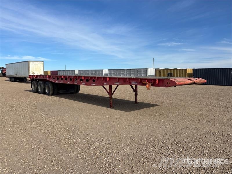 Peerless 48 ft Tri/A Flatbed Oilfield Trailer Macchine utensili