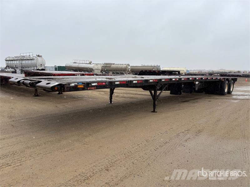 Peerless 50 ft 16-Wheel Flatbed Oilfield Trailer Processing Equipment