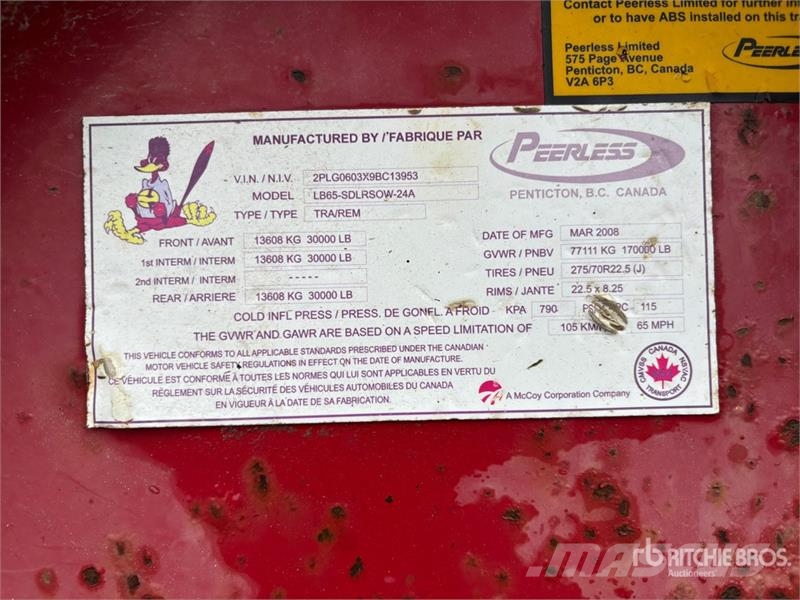 Peerless LB65-SDLRSOW-24A 60 ft 24-Wheel C/W neck extension Niski utovarivači