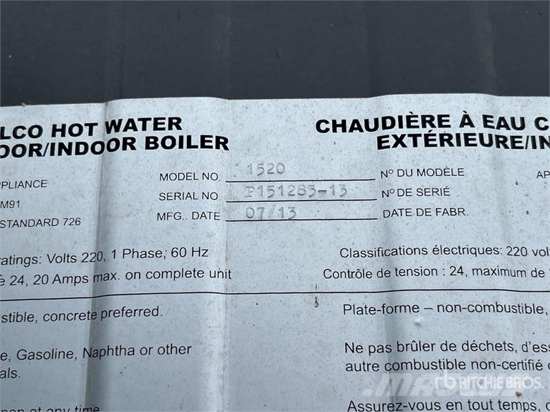  Pelco 1520 Industrial Boiler (Unused) مكونات أخرى