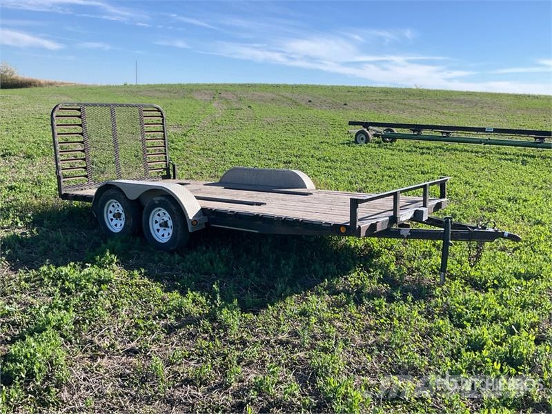 PJ 16 ft T/A Flatbed Trailer Planhengere