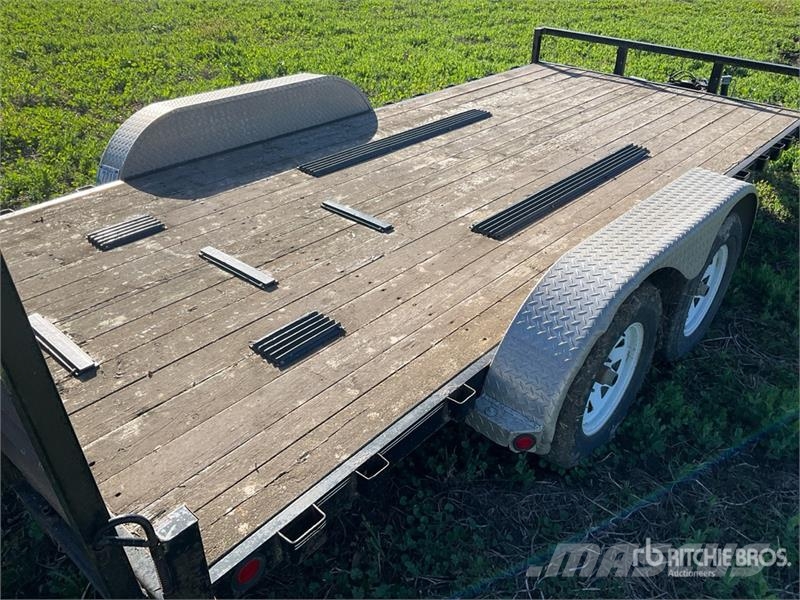 PJ 16 ft T/A Flatbed Trailer Planhengere