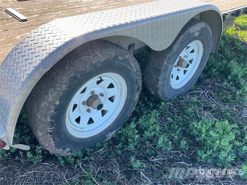 PJ 16 ft T/A Flatbed Trailer Planhengere