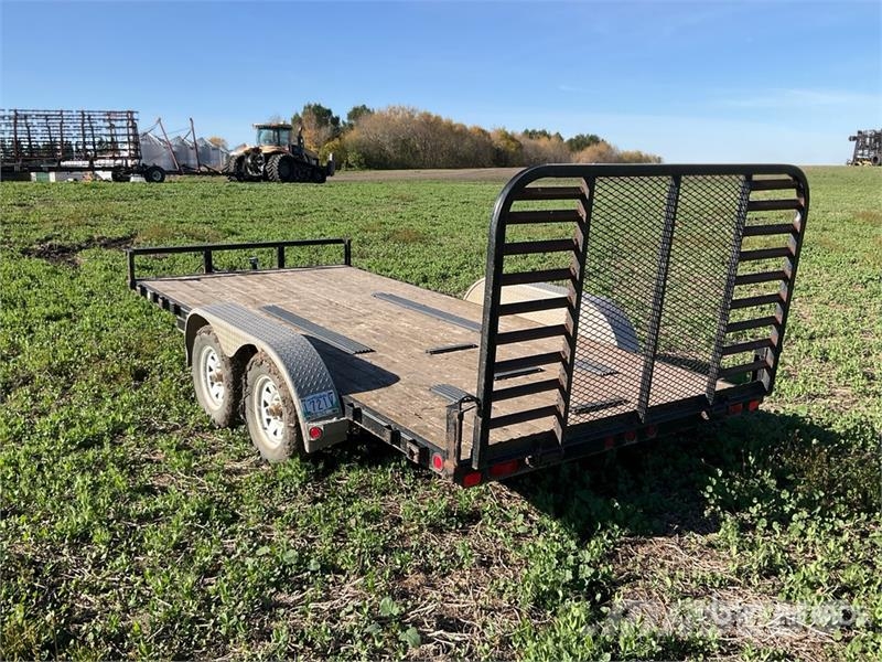 PJ 16 ft T/A Flatbed Trailer Planhengere