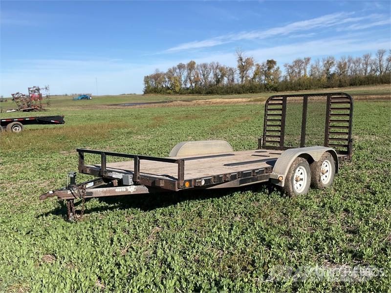 PJ 16 ft T/A Flatbed Trailer Planhengere